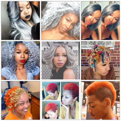 brownfatfemme:  kateordie:faith-food-fashion:  because we needed one too ~ **i take no credit for the pics. i just felt like somebody needed to praise these beautiful bright natural hair persons**  IRL Magical Girls, holy heck  but for real, all of these