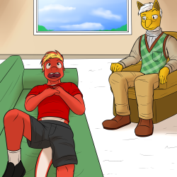 Charmeleon Visits the Hypno Therapist pt 2Poor Charmeleon guy, he gets nervous in intimate relations and can’t perform, he’s wondering if the Hypno therapist can turn the switch off in his brain or something. 