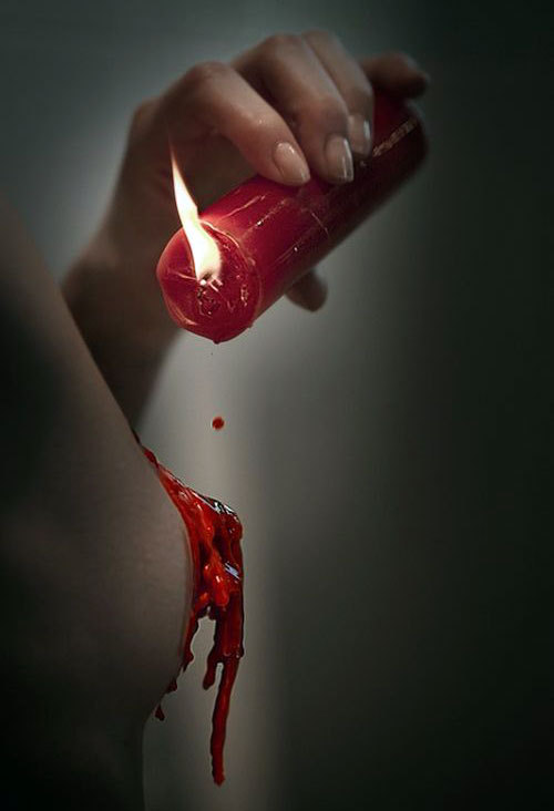 Candle wax playing