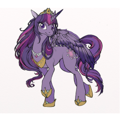 fillyphalanx:  Matured alicorn Twilight. Jumping on the Alitwi sadwagon. There’s no way Twilight’s going to spend her life wearing some hand-me-down Element of Harmony crown after wielding it to save Equestria while Celestia rubbed cake all over