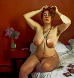 sifvika:  another gorgeous painting of me by Van Evan Fuller What he has to say:&ldquo;There is nobody quite like Milki. I have worked with over a hundred Tumblr models, each of them charming in her own way. But Milki is unique: Full-breasted and fully