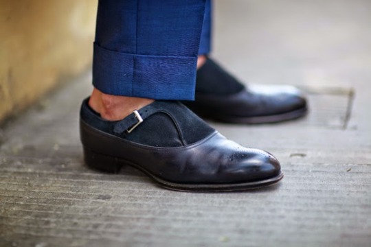 Alfred Sargent midnight blue single monks