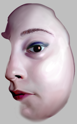 This is a self-portrait I’ve had shelved for awhile since I’m not quite sure how to go forward (aside from finishing the bottom lip and chin, of course). I’m going to add more details to the eyebrow, which is obviously still in the sketch stage.