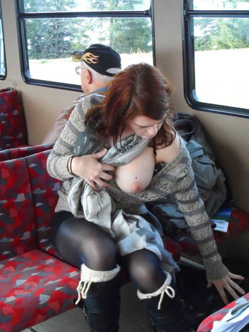 Public train sex