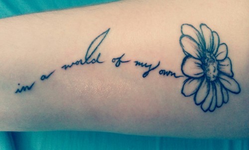 Alice and wonderland quote tattoo