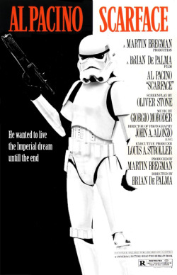 loquierolocompro:  STAR WARS, si, clasicazo para el tema de hoy :D Os traemos una serie de curiosos posters que mezclan muchas de las películas más famosas de la historia con los personajes y el estilo de saga de LucasFilm Ltd Star Wars y que estamos