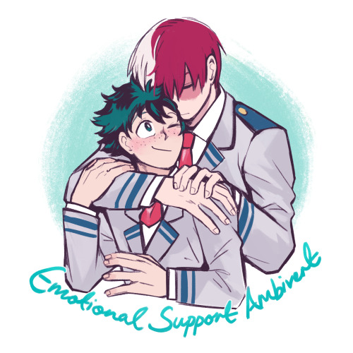 soursoppi: a peep was asking for a TodoDeku version of the extrovert shield but I didn’t really see Izuku as an extrovert, and he didn’t quite fit in my brain as an introvert so ambivert he is I guess lol- I had the MiriTama version bouncing in my