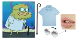 thatsmoderatelyraven:  Steal His Look: Old Man Jenkins Kent Wang Polo Light Blue - 趩 Lip Gloss - Charlotte Tilbury - ๡ Miu Miu Sunglasses - 踦 Irish Walking Stick - ๓.99  Who the hell would pay that much to dress up as an old fish