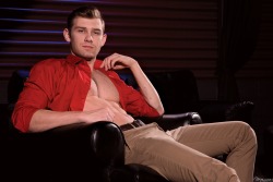jacobpetersonfansite:  Click For The Free Video ClipWhen the party at the club gets a little too wild and crazy, JJ Knight retreats to the back room to chill. JJ’s friend, Jacob Peterson, comes in to check on him and help him relax. Falling to his knees,
