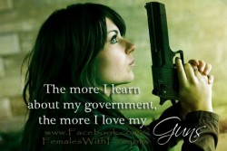 girlandguns:  Girl With Gun  follow me at : http://girlandguns.tumblr.com/  True fucking story. -fms