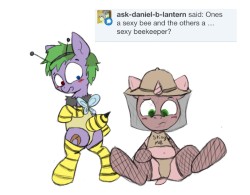 unhinged-mod:  Unhinged X Butters Halloween costume 3: Sexy Bee and Sexy Beekeeper   X3!