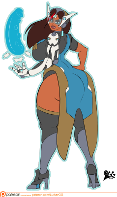 lurkergg:  Gala as Symmetra sketch Another @carmessi character given the overwatch treatment. Yes that is a hard light dildo, cause that is the first thing Gala would make if should could just summon objects out of nothing.   =D great work man thanks