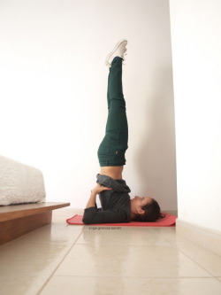 yoga-granola:  #PoseByPose Day 10: Supported Shoulder Stand / Salamba Sarvangasana &ldquo;Be thankful for what you are now, and keep fighting for what you want to be tomorrow.&rdquo; Hosts: yogarian, bexmaddy, healthyhappymotivation, yogawithkarel,