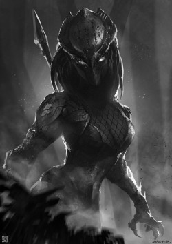 mouseyman99:  ourobogt:  superiottr:  superiottr:  cyberclays:   Female Predator  - fan art by  mist XG     Muh d :x  Maybe now that shape of water won an Oscar Hollywood can stop being cowards &amp; give us the beautiful female yautja/Predator we deserve