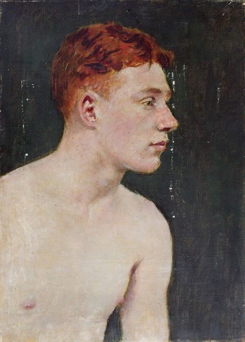 beyond-the-pale:    Denman Waldo Ross (1853-1935)  Half-Length Portrait   of a Young Man Harvard Art Museums