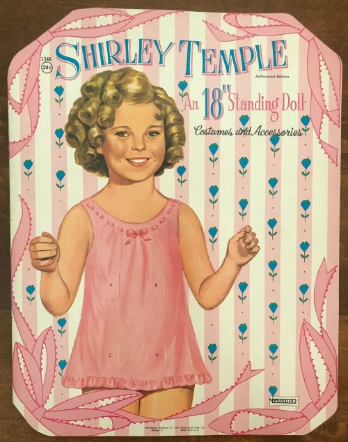 decapitated-unicorn:1950s Shirley Temple paper doll
