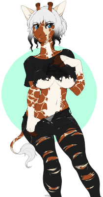 niisbbb:   If those clothes were any more revealing something might just POP out! Commission for @ViralTofu who asked me to come up with a design to this cute girl named Zoey! First time drawing a Giraffe too! Enjoy!