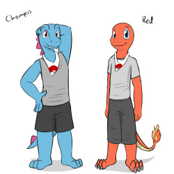 My old pokemon mystery dungeon team.  I was the charmander and my buddy was the totodile.