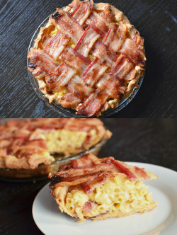 txzas:  satan-and-friends:  timid-t0ne:  katskinx:  authorsarahdessen:  digg:  This is bacon-mac and cheese pie. Here’s the recipe for when you’re done drooling.  Oh my goodness.  HOLY SHIT  Cal.  i just..   