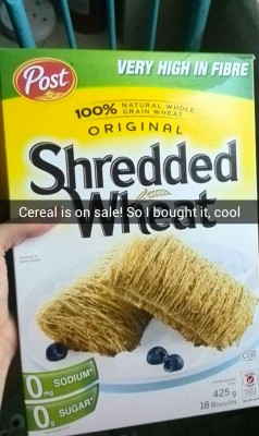 erotic-yoddeling:   brainstatic:  pansysky:  spookytox:  reaill:  grimfemme:  I just wanted to eat breakfast ;(  welp now we know the distinction between the two   Have….have people…not eaten shredded wheat before? The regular sized ones? You put