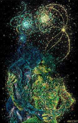 psy-klops:  spiritual-hippie-queen:  jedavu:  Swirling Illustrations by James R. Eads Explore Human Connections and the Natural World   Such an amazing artist:)  ࿋