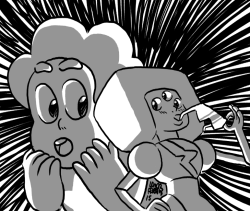 ducksofrubber:  neo-rama:STEVEN learns the powerful SIDE EYE technique from GARNET! when STEVEN goes to practice in the bathroom mirror, he SIDE EYES himself TEN HUNDRED YEARS into the FUTURE!!! will GARNET be able to save him?! FUTURE VISION!!! the next