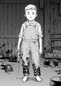 This is from the manga Ajin which is about a teenage boy who discovers heâ€™s a demi human which means he can never be killed. He must run away now in order to save himself from being captured by scientists and experimented on for the rest of his life.