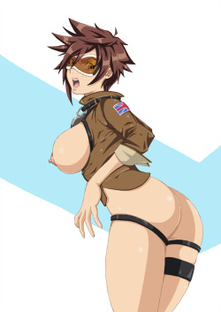 shadbase:  the-ttrop:  After seeing shadbase amazing analwatch (you can see it at his website) I made it my mission to do Tracer as well…I did steal his idea but I am sure shad will only let me off with mild torture. this one took along time  Lena Oxford