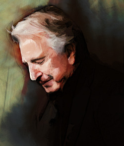 ibuzooart:  If only life could be a little more tender and art a little more robust. RIP Alan RickmanFebruary 21 1946 - January 14 2016 