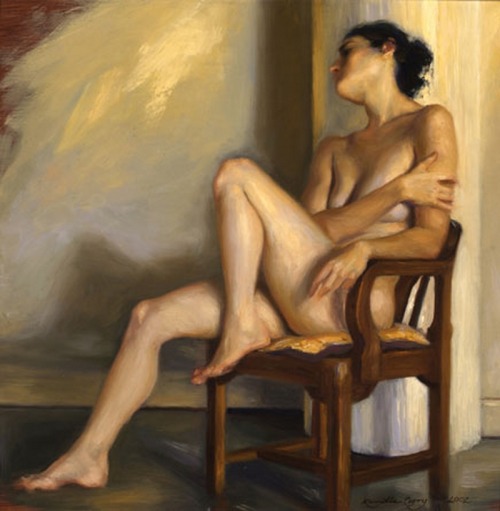 Nude house wife painting