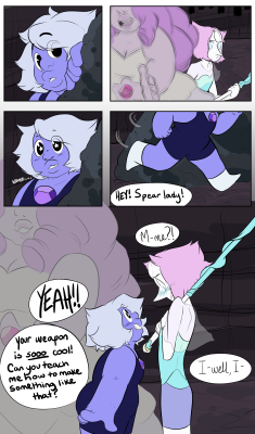 mickleback:  Day 1: First Time Meeting Each Other I have a ton of scenarios about ideas on how they first met but decided to go with something short and sweet for the first day of Positively Pearlmethyst! In this scenario Pearl was the first gem that