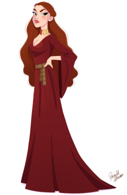 pernilleoe:Came back from vacation and binge watched the latest 3 episodes of Game of thrones… It’s SO awesome! So a little fanart is in place. Here’s Melisandre - The Red Witch.