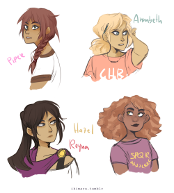 that reminded me I haven’t posted these oldish sketches of the pjo girls haa