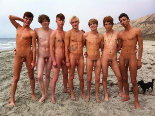 Naked men with farmers tan