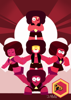 art-by-joseph-brito: The Ruby Squad! Aww! I love this style and the different personalities that come across!