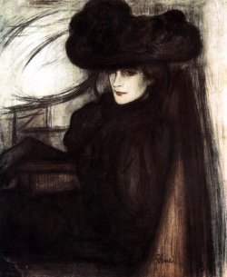 Lady with Black Veil, Jozsef Rippl-Ronai (1861-1927), 1896. (Hungarian National Gallery, Budapest)
