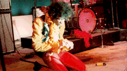 cheriisplace:  babeimgonnaleaveu:   Jimi Hendrix sets his guitar on fire at the Monterey Pop Festival, Monterey California, 1967.  “I was in the audience and I was appalled! It wasn’t the sexuality of the show that appalled me, it was what he did