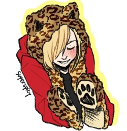 superspicy: Quick drawing before bed  SPIRIT HOODS YURIO  based off a fanfiction “The Little Piece of Us” by otayuri_oh_nice  It’s totally recommended for you otayuri shipper. I cant handle the feelings :“”“”(((( 