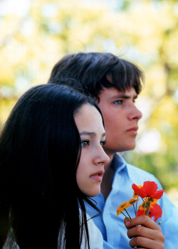 absolute-most:Olivia Hussey and Leonard Whiting on set of Romeo and Juliet (1968)
