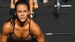 crossfitters:  Camille in The Crossfit Games 2010. 