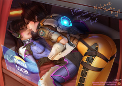 badcompzero:  Diva X TracerD.va “Winston call you, Tracer” Tracer “Don’t worry,Love. You’re First~”  It’s 2 months VIP Patreon commission    At first he want Student suit or swimsuit but I want to do original too. I will post another
