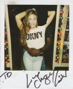 schmex:  Chasey Lain - porn star.  I had a Polaroid together with her just like this when she came through town.  Got rid of it because of the girlfriend.  Don’t have that gf anymore. Chasey wore leopard panties. 