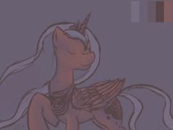lunadoodle:  Limited Palette Princess Luna Guest submission from bunnyshroom  ^w^