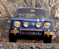 carsthatnevermadeit:  Renault 8 Gordini Rally, taking part in (from top): 1965Â Tour de Corse, 1969Â Coupe des Alpes (2),Â 1970 MonteÂ­ Carlo Rally and in preparation for theÂ 2014 Â­Rallye Monte Â­Carlo historique