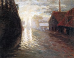 Emil Nolde (Nolde, near Tondern, 1867 - Seebüll, Neukirchen, 1956); Canal - Copenhagen, 1902; oil on panel, 83 x 65,5 cm;  Nolde Foundation Seebüll - Neukirchen 