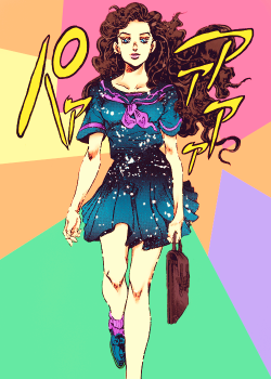 hitsuyo:  Coloring of Yukako Yamagishi | JoJo’s Bizarre Adventure - requested by kecchi