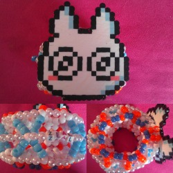 Baby Totoro cuff I made for my rave girlfriend for Beyond. &lt;333