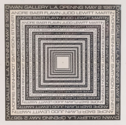 julialukedesign:Announcement for an exhibition at the Dwan Gallery, 1967