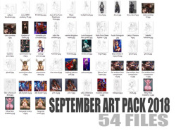 Woohoo! ^w^/ September Pateron art Pack! It is sent today to my lovely Patrons. &lt;3You can get this kind of big art packs each month for only ũ  at my Patreon.  https://www.patreon.com/DearEditor