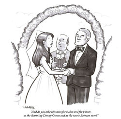 newyorker:  Today’s daily cartoon by Benjamin Schwartz.  Huh. Didn&rsquo;t know she married Val Kilmer.